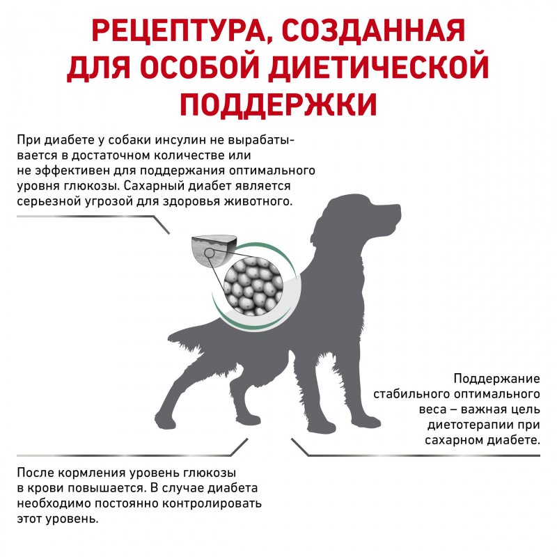 картинка Роял Канин (Royal Canin Diabetic) сухой корм для собак при сахарном диабете, 1,5 кг. от магазина Зоокалуга