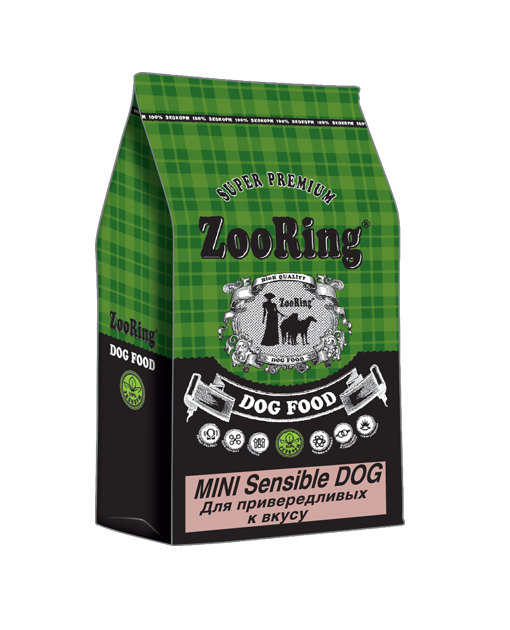 картинка Зооринг сухой корм (Zooring) для взрослых собак мелких пород с чувствительным пищеварением, индейка/рис, 10 кг. от магазина Зоокалуга