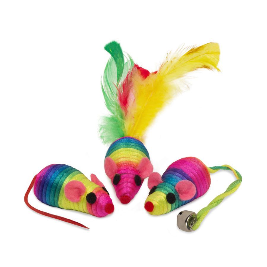 картинка Игрушка д/к Набор (3 радужные мыши) XW7015 Триол от магазина Зоокалуга