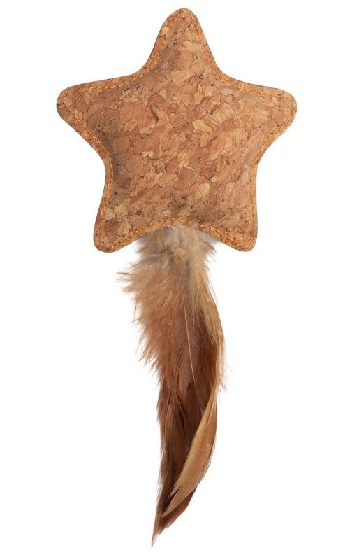 картинка Игрушка д/к из пробки "Звездочка с перьями" 80/150мм Триол от магазина Зоокалуга