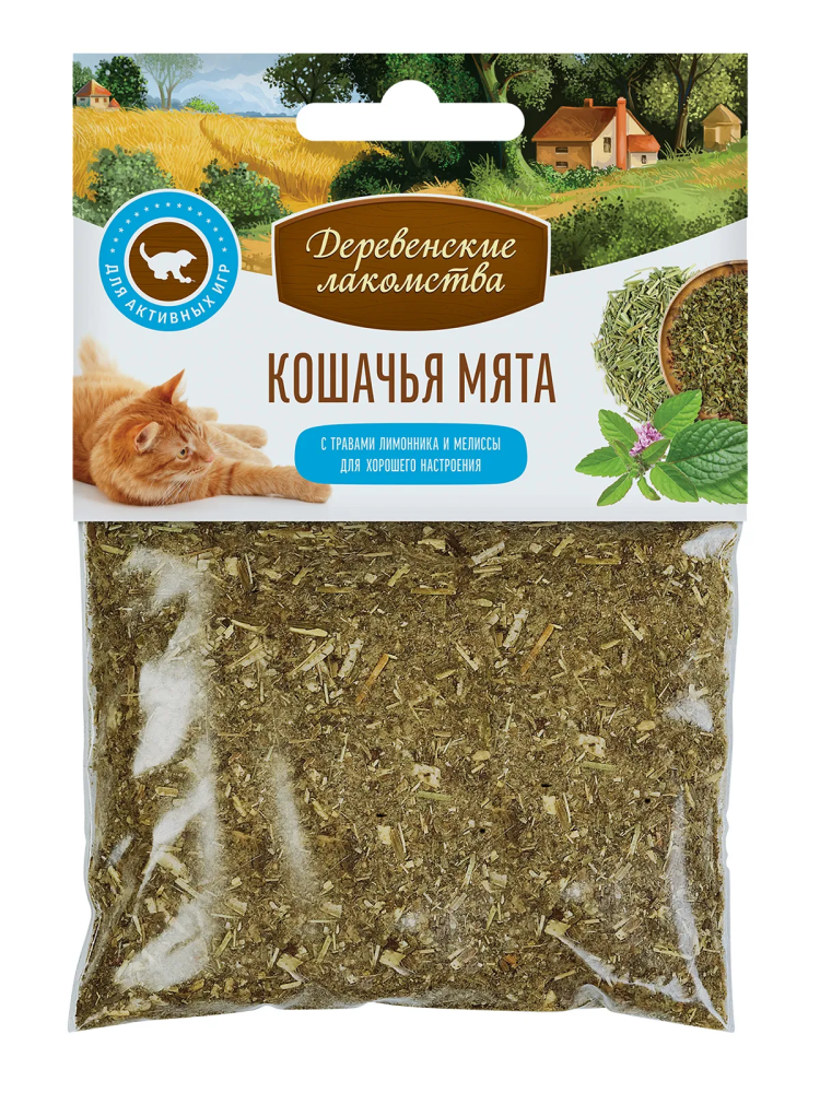 картинка ДЕРЕВ.ЛАКОМ. Кошачья мята д/к 15гр Лимонник+мелисса от магазина Зоокалуга