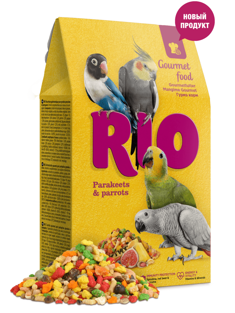 картинка Гурмэ корм РИО (RIO ) для средних и крупных попугаев, 250 гр. от магазина Зоокалуга