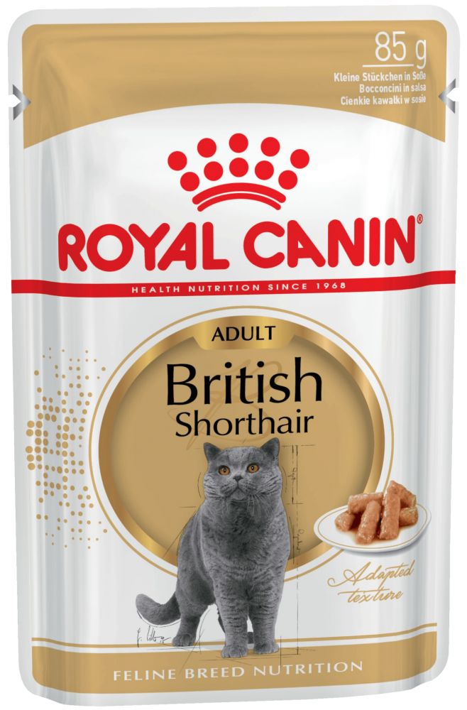 картинка Роял Канин (Royal Canin British Shorthair) корм консервированный для кошек Британской породы, в соусе, 85 гр. от магазина Зоокалуга