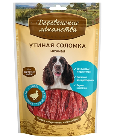 картинка ДЕРЕВ.ЛАКОМ. д/соб Соломка утиная нежная 90гр  от магазина Зоокалуга