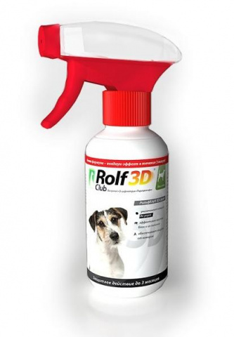 картинка Рольф клуб 3D (Rolf Club) спрей от блох и клещей для собак, 200 мл. от магазина Зоокалуга