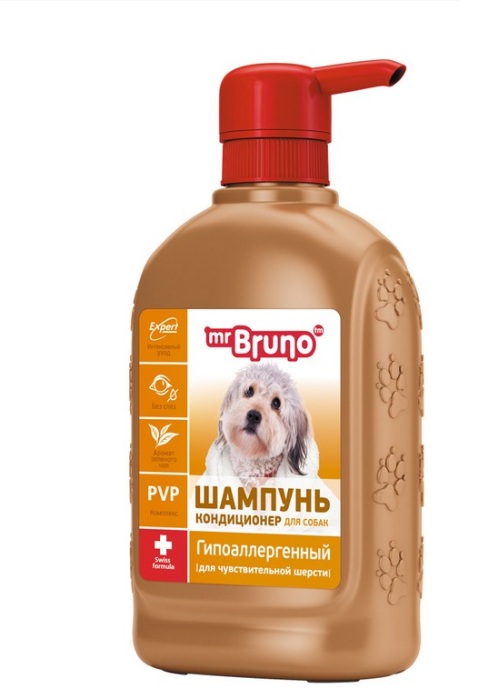 картинка Шампунь-кондиционер Мистер Бруно (Mr. Bruno) для собак, гипоаллергенный, 350 мл. от магазина Зоокалуга