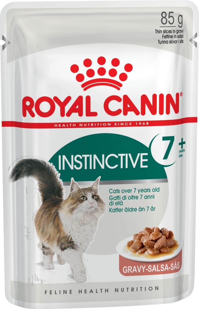 картинка Роял Канин (Royal Canin Instinctive 7+) корм консервированный для кошек старше 7 лет, соус, 85 гр. от магазина Зоокалуга
