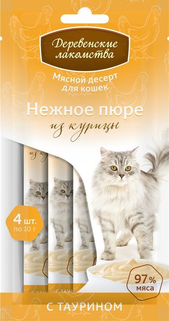 картинка ДЕРЕВ.ЛАКОМ. д/к Нежное пюре из курицы 40г от магазина Зоокалуга