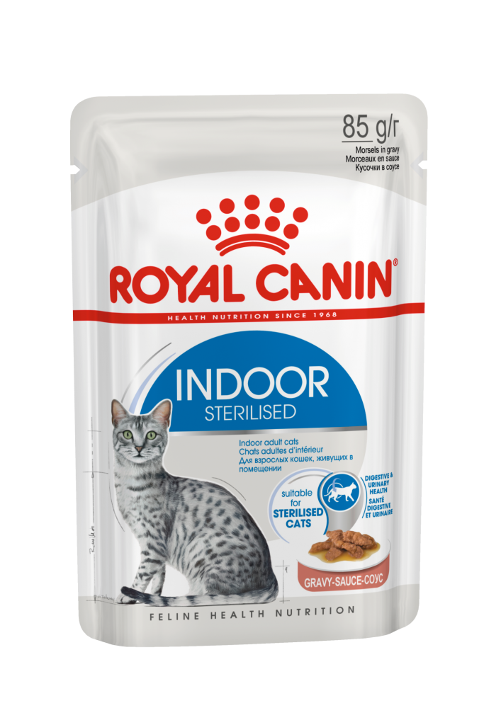 картинка Роял Канин Индор (Royal Canin Indor) корм консервированный для домашних кошек, соус, 85 гр. от магазина Зоокалуга