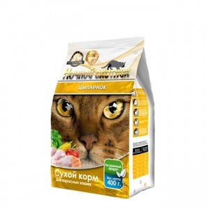 картинка Ночной охотник сухой корм для взрослых  кошек, цыпленок, 400 гр. от магазина Зоокалуга