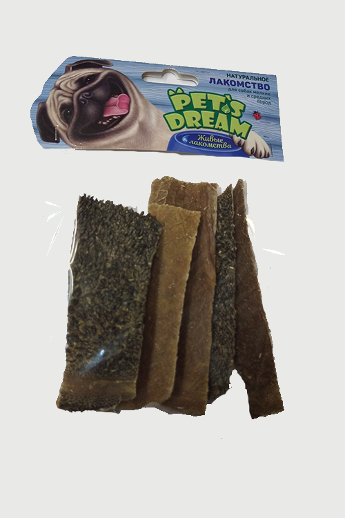 картинка Петс Дрим (Pets Dream) лакомство для собак, рубец говяжий, пластины Мини от магазина Зоокалуга