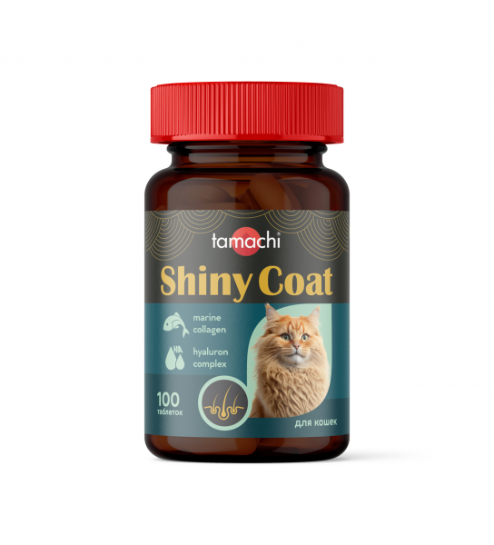 картинка Тамачи 100таб Блестящая шерсть для кошек 1*9 от магазина Зоокалуга