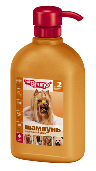 картинка Шампунь-кондиционер Мистер Бруно (Mr. Bruno) для собак Послушный шелк, 350 мл. от магазина Зоокалуга