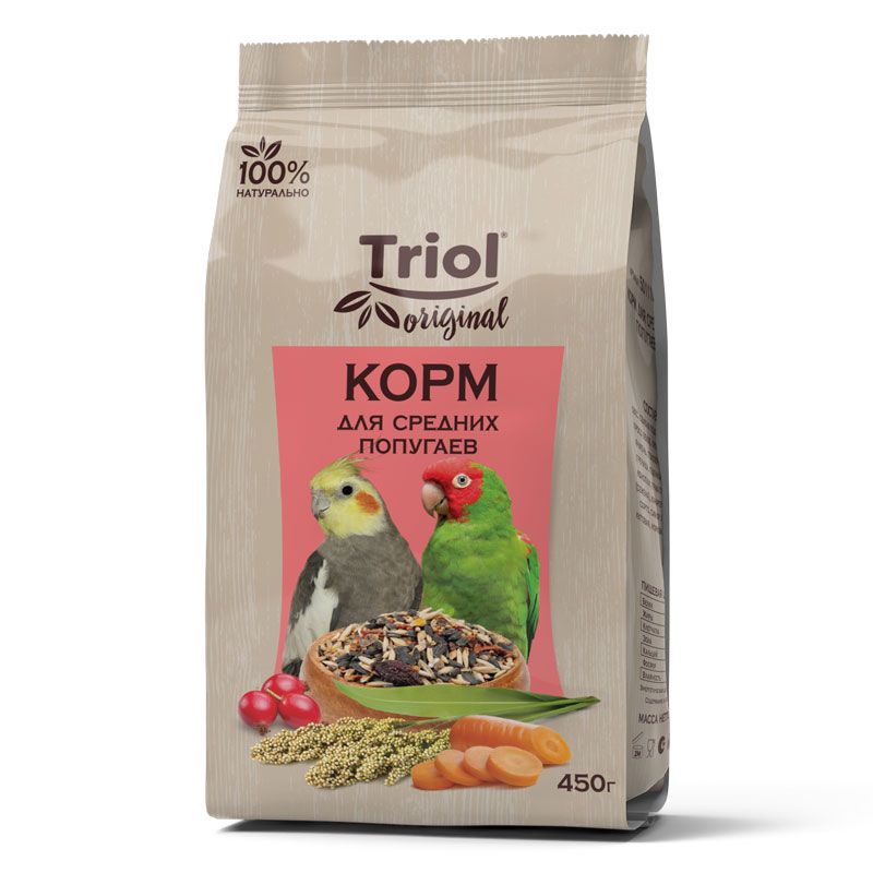 картинка Триол Original корм д/сред попугаев 450гр 1*24 от магазина Зоокалуга