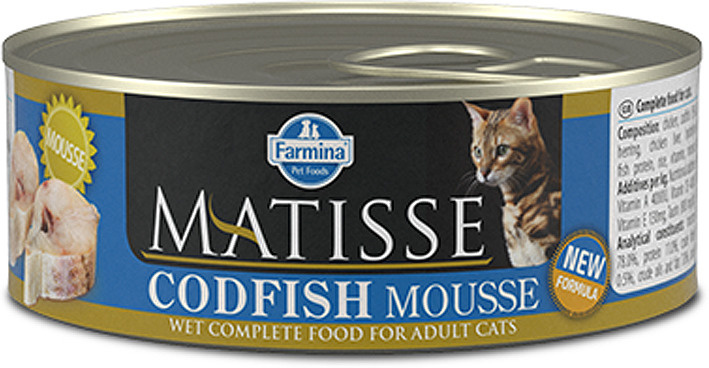 картинка Фармина Матисс (Farmina Matisse) корм консервированный для кошек, мусс с треской, 85 гр. от магазина Зоокалуга