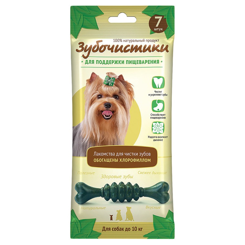 картинка Зубочистики жевательные косточки для собак мелких пород, мятные, 60 гр. от магазина Зоокалуга