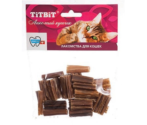 картинка Лакомство ТитБит (TitBit) для кошек кишки говяжьи мини, 30 гр. от магазина Зоокалуга