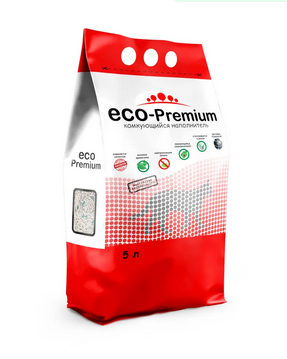 картинка ЭКО-Премиум (ECO Premium) наполнитель, комкующийся, ТОФУ Green 5 л. от магазина Зоокалуга