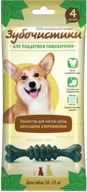 картинка Зубочистики д/соб сред.пор. Мятные 70гр от магазина Зоокалуга