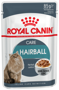 картинка Роял Канин (Royal Canin Hairball)  корм консервированный для кошек профилактика образования волосяных комочков, соус, 85 гр. от магазина Зоокалуга