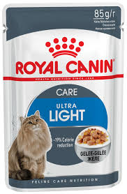 картинка Корм консервированный облегченный Роял Канин (Royal Canin UltraLite) для кошек при ожирении, желе, 85 гр. от магазина Зоокалуга