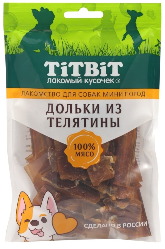 картинка ТитБит для собак мини пород - Трубочки из мяса утки, 100 гр. от магазина Зоокалуга