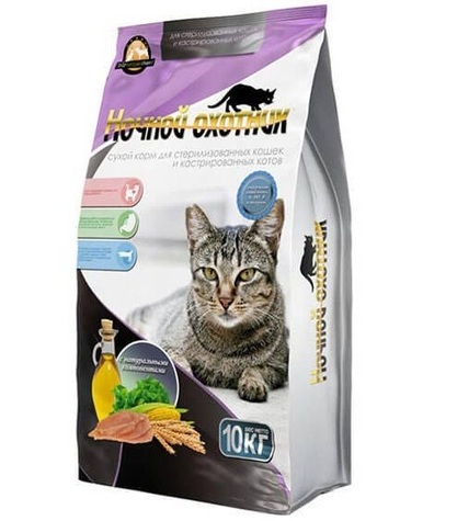 картинка Сухой корм Ночной охотник для стерилизованных кошек, курица, 10 кг. от магазина Зоокалуга