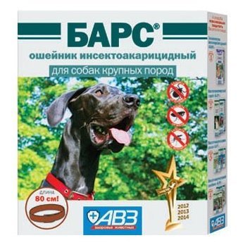 картинка БАРС ошейник против блох и клещей для собак крупных пород, 80 см. от магазина Зоокалуга