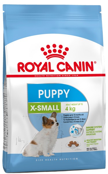 картинка Роял Канин (Royal Canin X-Small puppy) сухой корм для щенков  карликовых пород до 4 кг, 1,5 кг. от магазина Зоокалуга