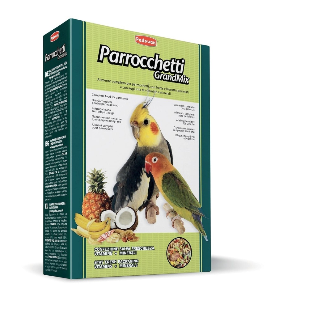 картинка Падован Грандмикс (Padovan) комплексный корм для средних попугаев, 400 гр. от магазина Зоокалуга