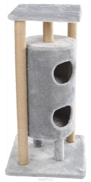 картинка Домик-когтеточка для кошек "Ракета",  джут,  51*51*104 см. от магазина Зоокалуга
