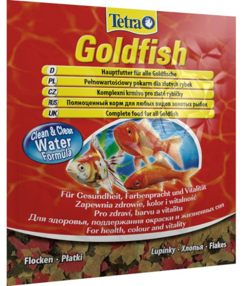 картинка Тетра корм (Tetra Goldfish Flakes) для золотых рыбок, хлопья, 12 гр. от магазина Зоокалуга