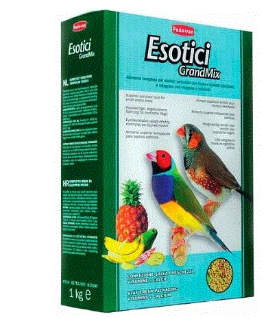 картинка Падован Грандмикс (Padovan) комплексный корм для экзотических птиц, 400 гр. от магазина Зоокалуга