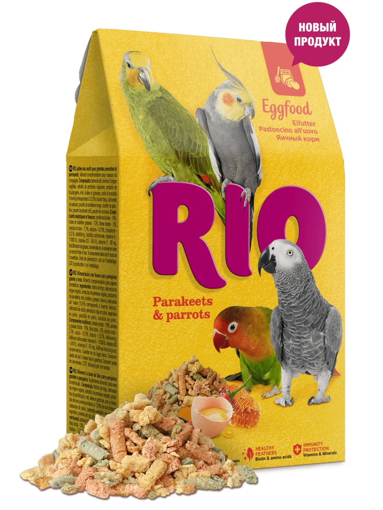 картинка Яичный корм РИО (RIO ) для средних и крупных попугаев, 250 гр. от магазина Зоокалуга