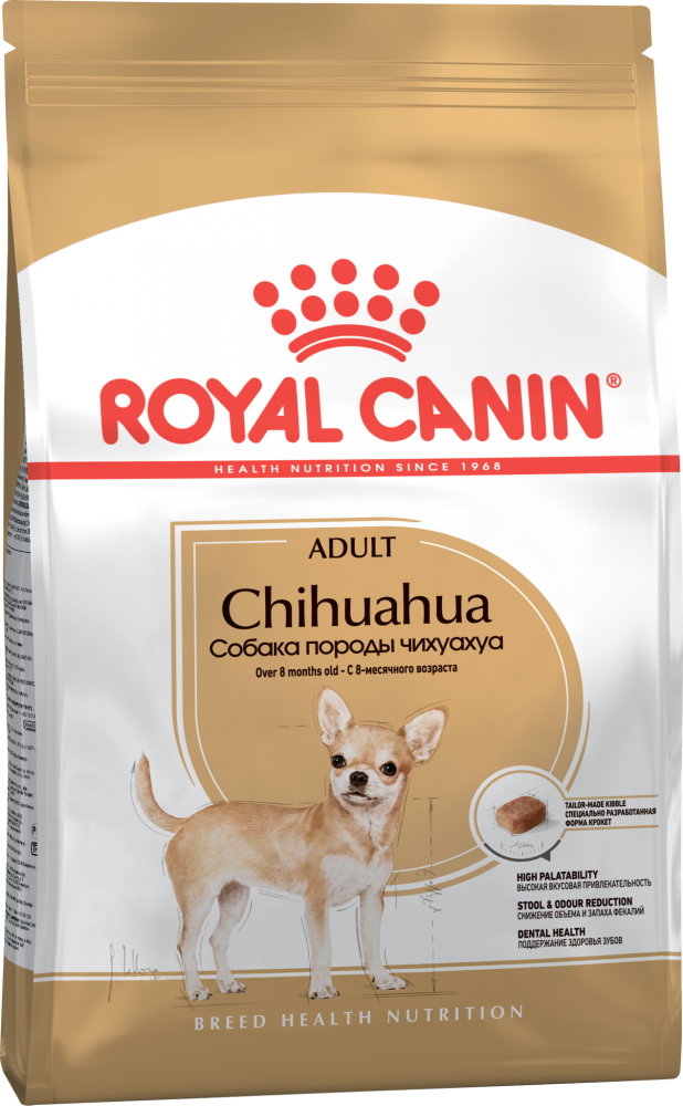 картинка Сухой корм Роял Канин (Royal Canin Chihuahua Adult) для собак породы Чихуахуа, 0,5 кг. от магазина Зоокалуга