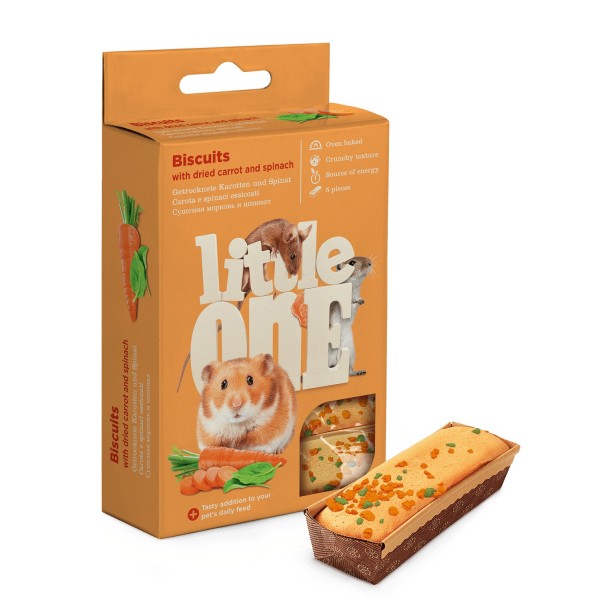 картинка Литл Ван (Little One) бисквиты для хомяков, крыс, мышей с морковью, 35 гр. от магазина Зоокалуга