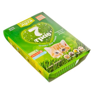 картинка Альпийские луга Травка  для кошек /лоток/ 7 трав -75гр от магазина Зоокалуга