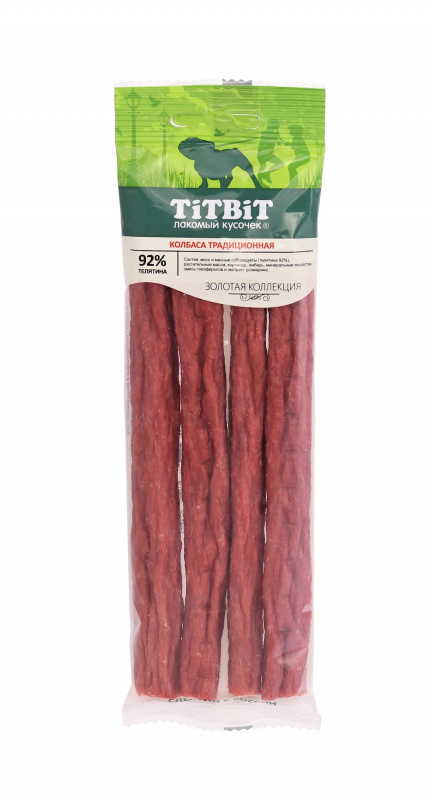 картинка ТитБит (TitBit) колбаса Традиционная для собак, 80 гр. от магазина Зоокалуга