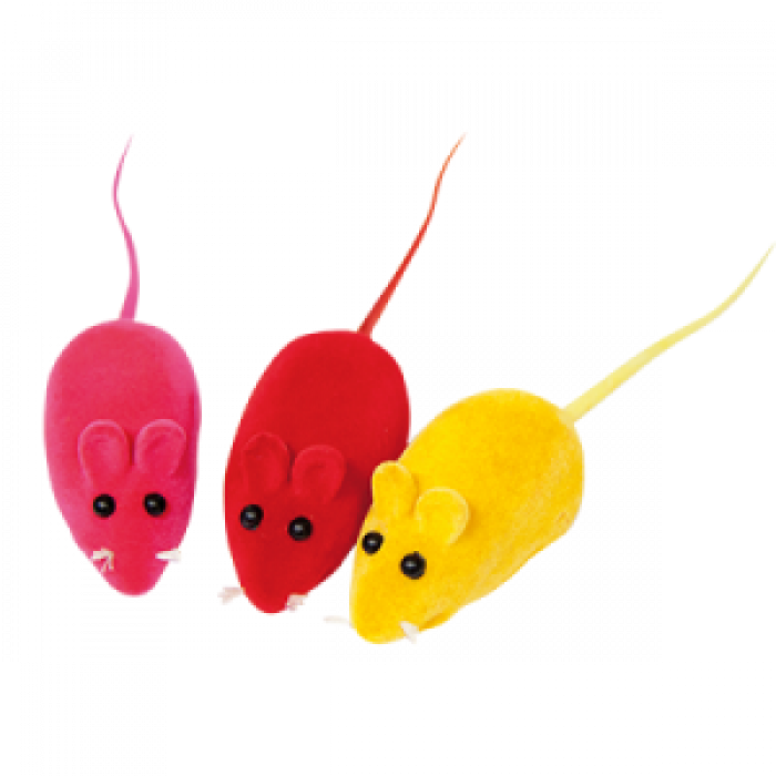 картинка Игрушка д/к Мышь велюр с пищиком (12шт в уп цена за шт) от магазина Зоокалуга