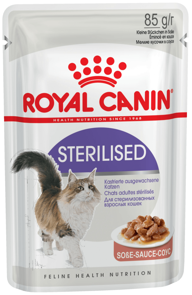 картинка Роял Канин (Royal Canin Sterilised) корм консервированный для стерилизованных кошек, соус, 85 гр. от магазина Зоокалуга