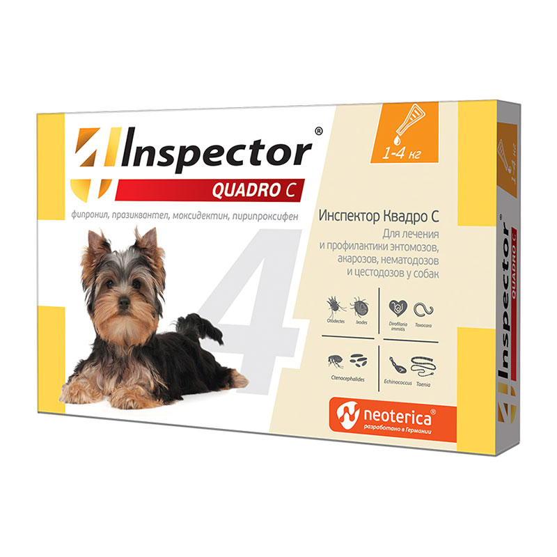 картинка Инспектор (Inspector) капли на холку антипаразитарные для собак весом до 4 кг. от магазина Зоокалуга