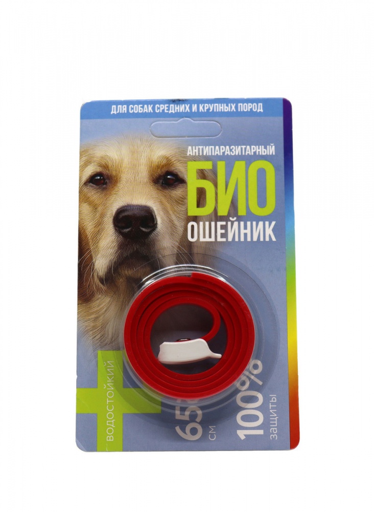 картинка Ошейник БИО для собак от блох и клещей, антипаразитарный, 65 см. от магазина Зоокалуга