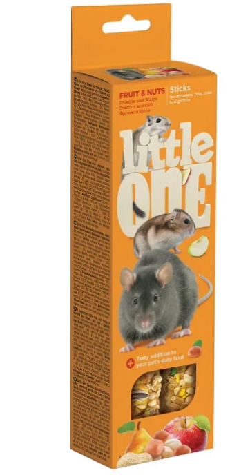 картинка Литл Ван (Little One) палочки для хомяков, крыс, мышей, с фруктами и орехами, 120 гр. от магазина Зоокалуга