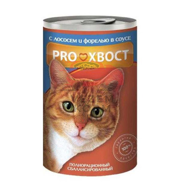картинка Прохвост консервированный корм для кошек, лосось в соусе, 85 гр. от магазина Зоокалуга