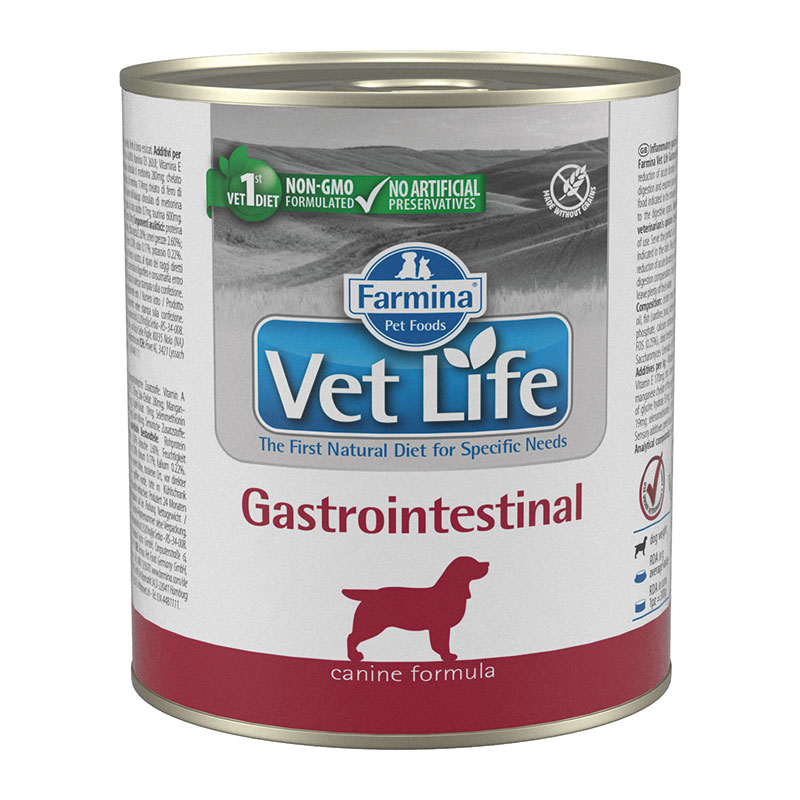 картинка Фармина Вет Лайф Гастро (Farmina Vet Life Gastrointestinal) корм консервированный для собак при заболеваниях ЖКТ, 300 гр. от магазина Зоокалуга
