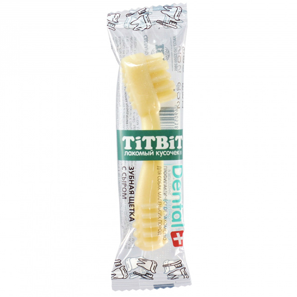 картинка ТитБит Дентал+ Зубная щетка с сыром для собак мелких пород от магазина Зоокалуга