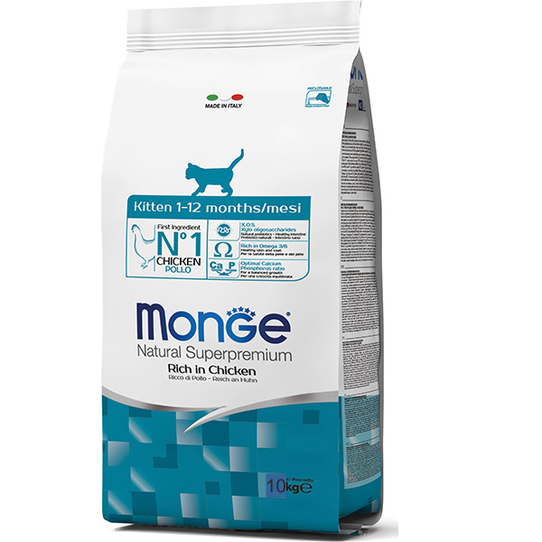 картинка Монж (Monge) сухой корм для котят, курица, 10 кг. от магазина Зоокалуга