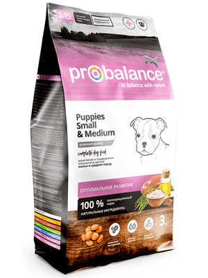 картинка Про Баланс Паппи (Pro Balance) сухой корм для щенков малых и средних пород, 2 кг. от магазина Зоокалуга