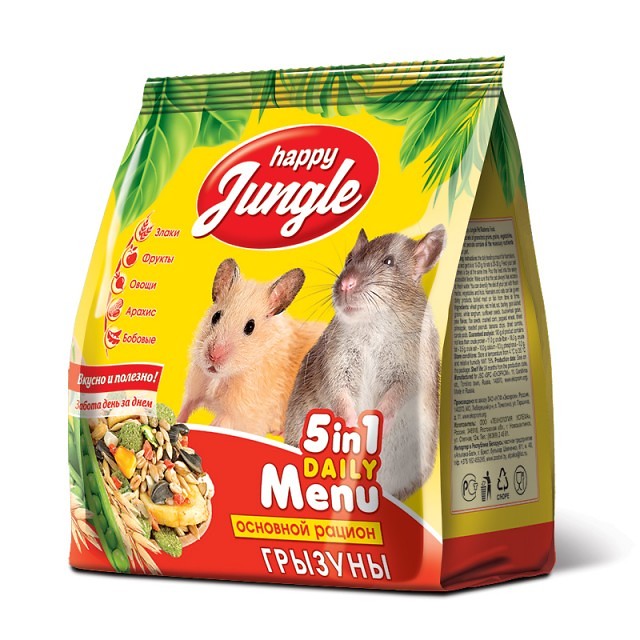 картинка Хэппи Джангл (Happy Jungle) корм для грызунов, 350 гр. от магазина Зоокалуга