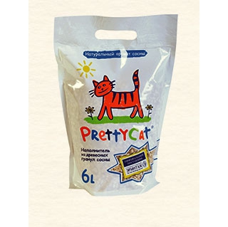картинка Наполнитель древесный Претти Кэт (Pretty Cat) для кошек, 6 л. от магазина Зоокалуга